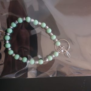 Kralen sleutelhanger mint