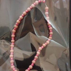 Kralen sleutelhanger roze